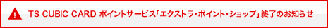 TS CUBIC CARD �|�C���g�T�[�r�X�u�G�N�X�g���E�|�C���g�E�V���b�v�v�I���̂��m�点