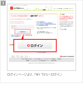 1.���O�C���y�[�W���A�uMY TS3�v�փ��O�C��