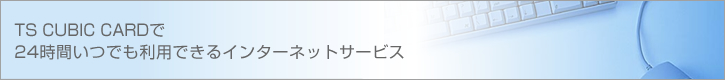 TS CUBIC CARD��24���Ԃ��ł����p�ł���C���^�[�l�b�g�T�[�r�X